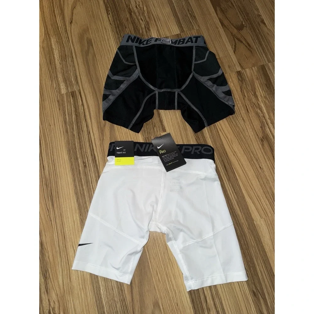 Nike Pro Boy's Sz‎ S Small Training Compression Dri-fit Shorts Lot White Black